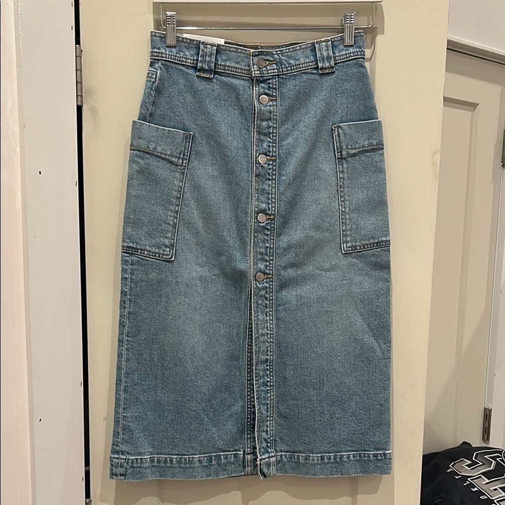 Joe's Jeans Light Blue Denim Skirt phoebe patch pocket NWT